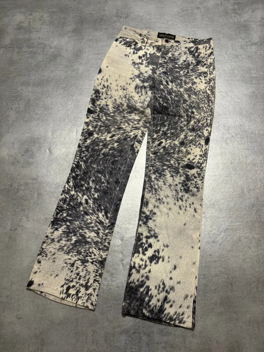 FW1999 Roberto Cavalli Furry Cawprint Movement Pants VczClpz 7