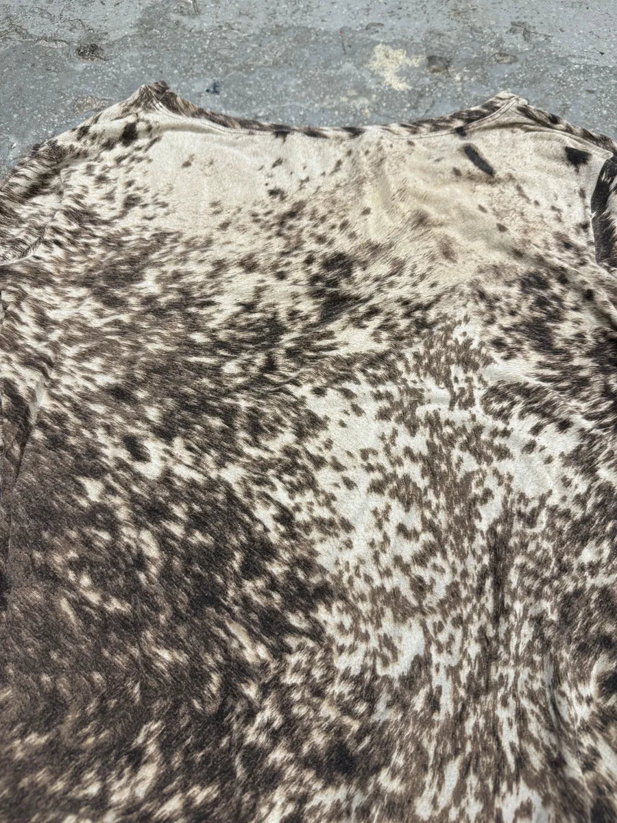 FW1999 Roberto Cavalli Furry Cowprint Movement Longsleeves (M) UMdOIRX 4