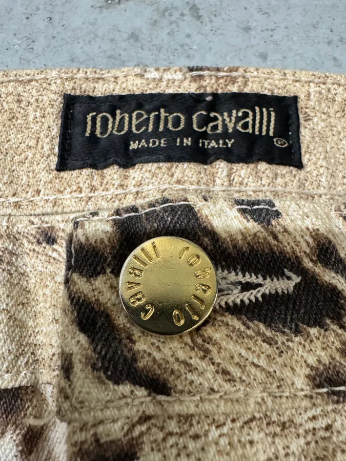 FW1999 Roberto Cavalli Furry Cowprint Movement Pants (XS) 6