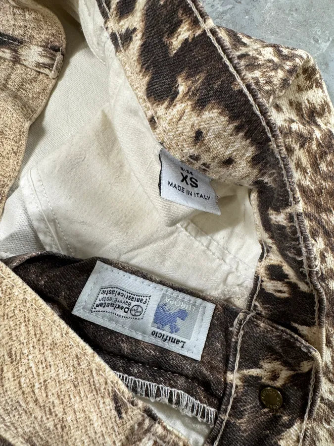 FW1999 Roberto Cavalli Furry Cowprint Movement Pants (XS) 7