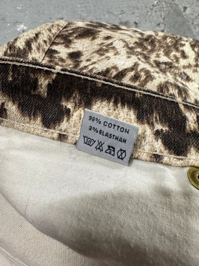 FW1999 Roberto Cavalli Furry Cowprint Movement Pants (XS) 8