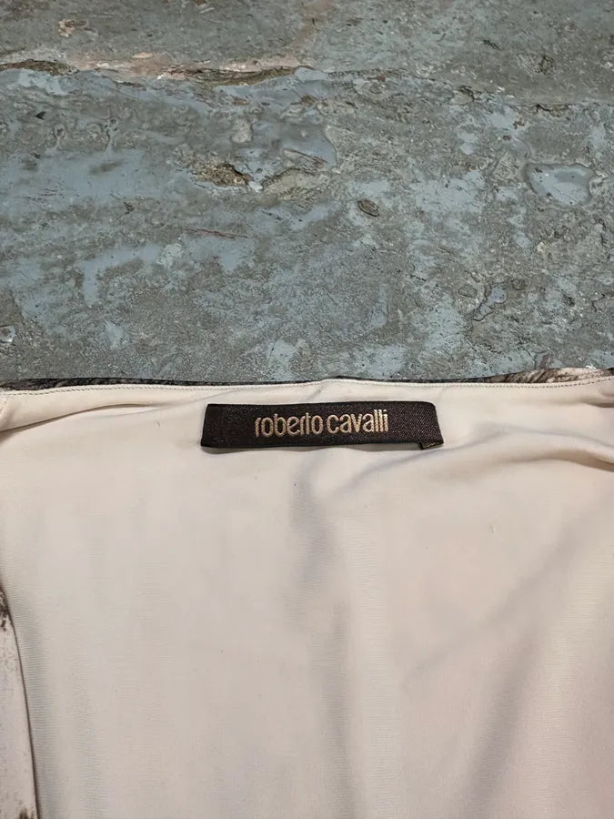 FW1999 Roberto Cavalli Furry Movement Effect Brown Dress iqwTIQR 5