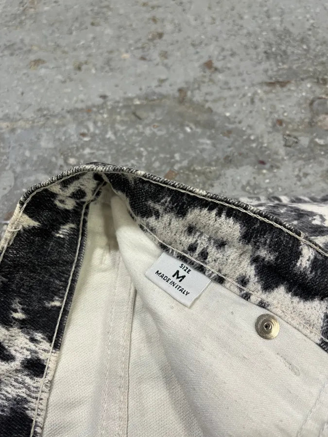 FW1999 Roberto Cavalli Furry White Cowprint Movement Pants bSsoHqK 10