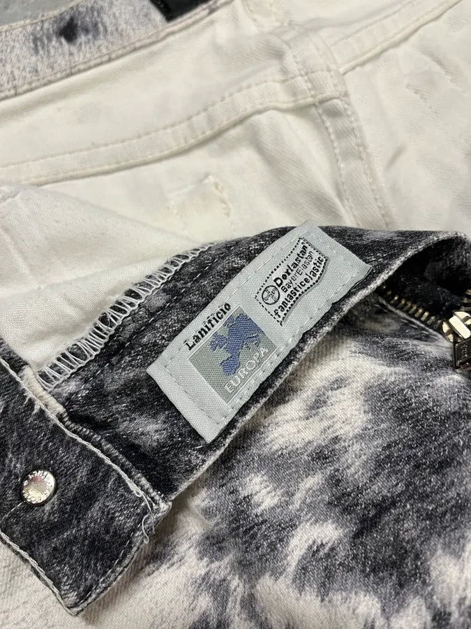 FW1999 Roberto Cavalli Furry White Cowprint Movement Pants bSsoHqK 11