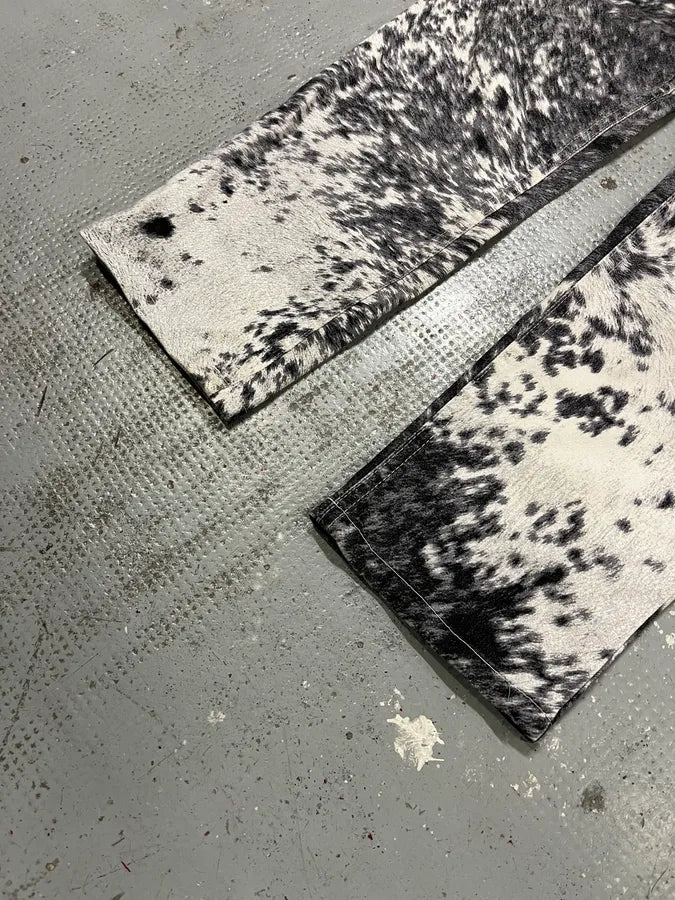 FW1999 Roberto Cavalli Furry White Cowprint Movement Pants bSsoHqK 5