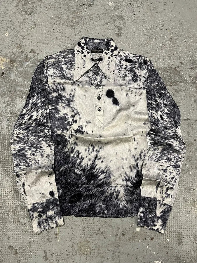 FW1999 Roberto Cavalli Fury Movement White Shirt (S/M) rLJaJJR 0