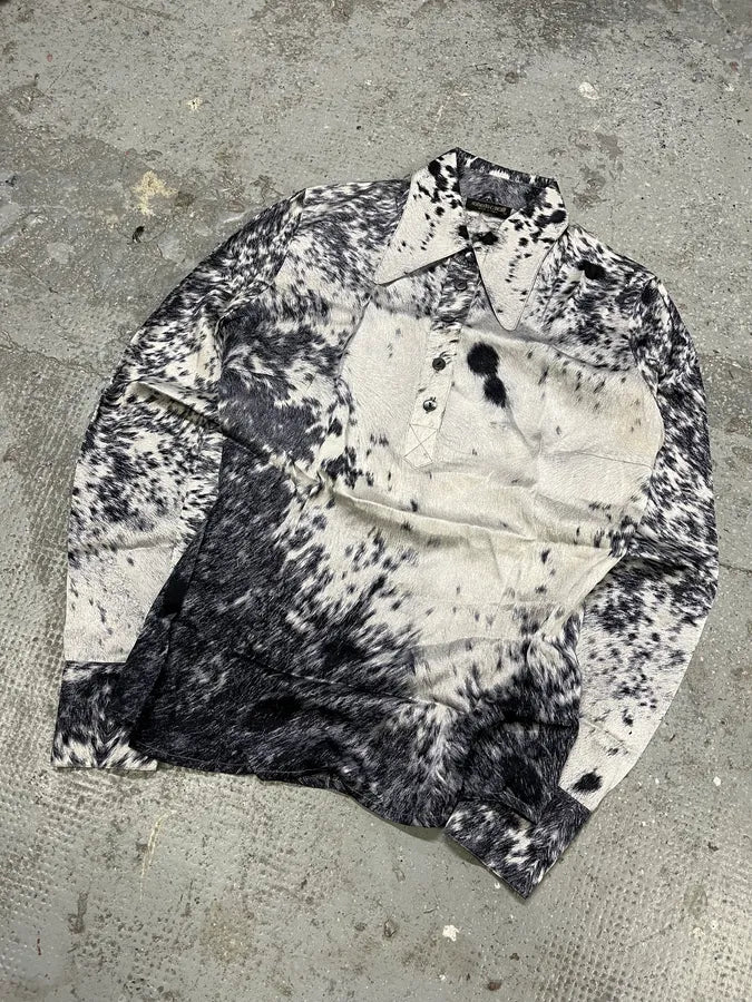 FW1999 Roberto Cavalli Fury Movement White Shirt (S/M) rLJaJJR 1