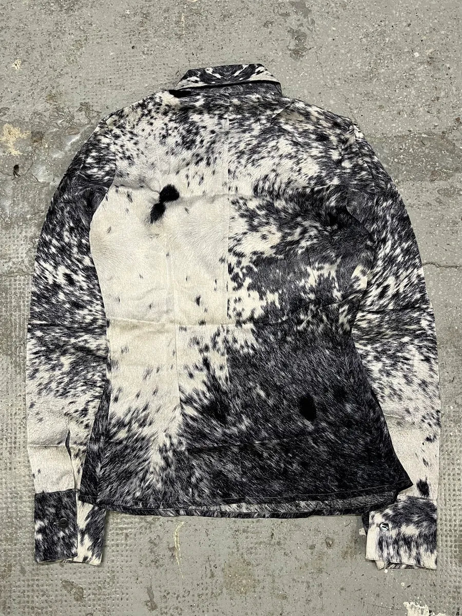 FW1999 Roberto Cavalli Fury Movement White Shirt (S/M) rLJaJJR 2
