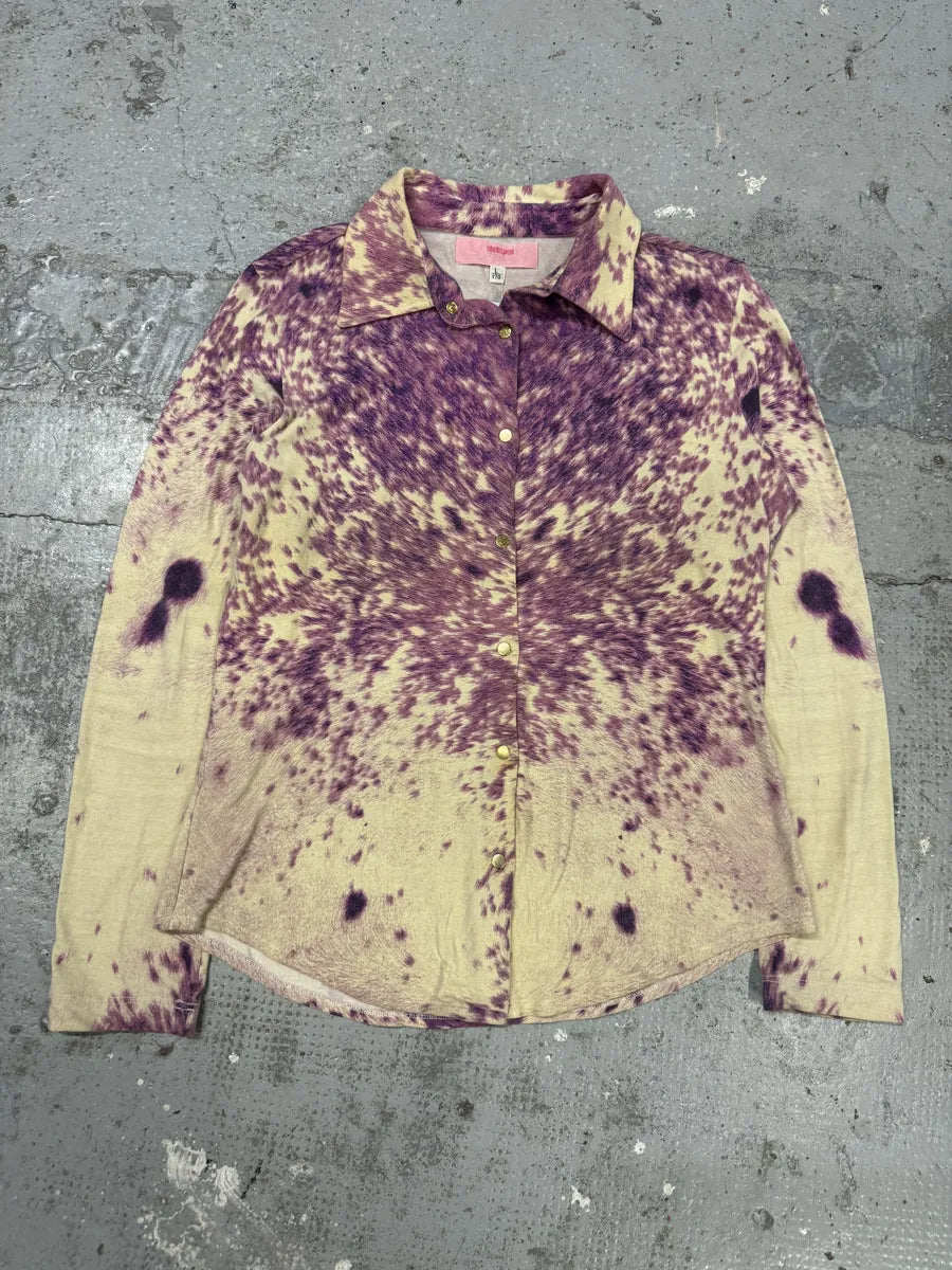 FW1999 Roberto Cavalli Fury Purple Movement Shirt cExRSxA 4