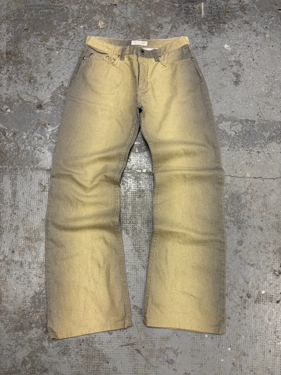 FW1999 Roberto Cavalli Gold Glamour Gradient Pants (S) kBHDUbj 0