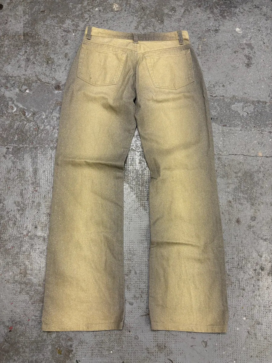FW1999 Roberto Cavalli Gold Glamour Gradient Pants (S) kBHDUbj 1