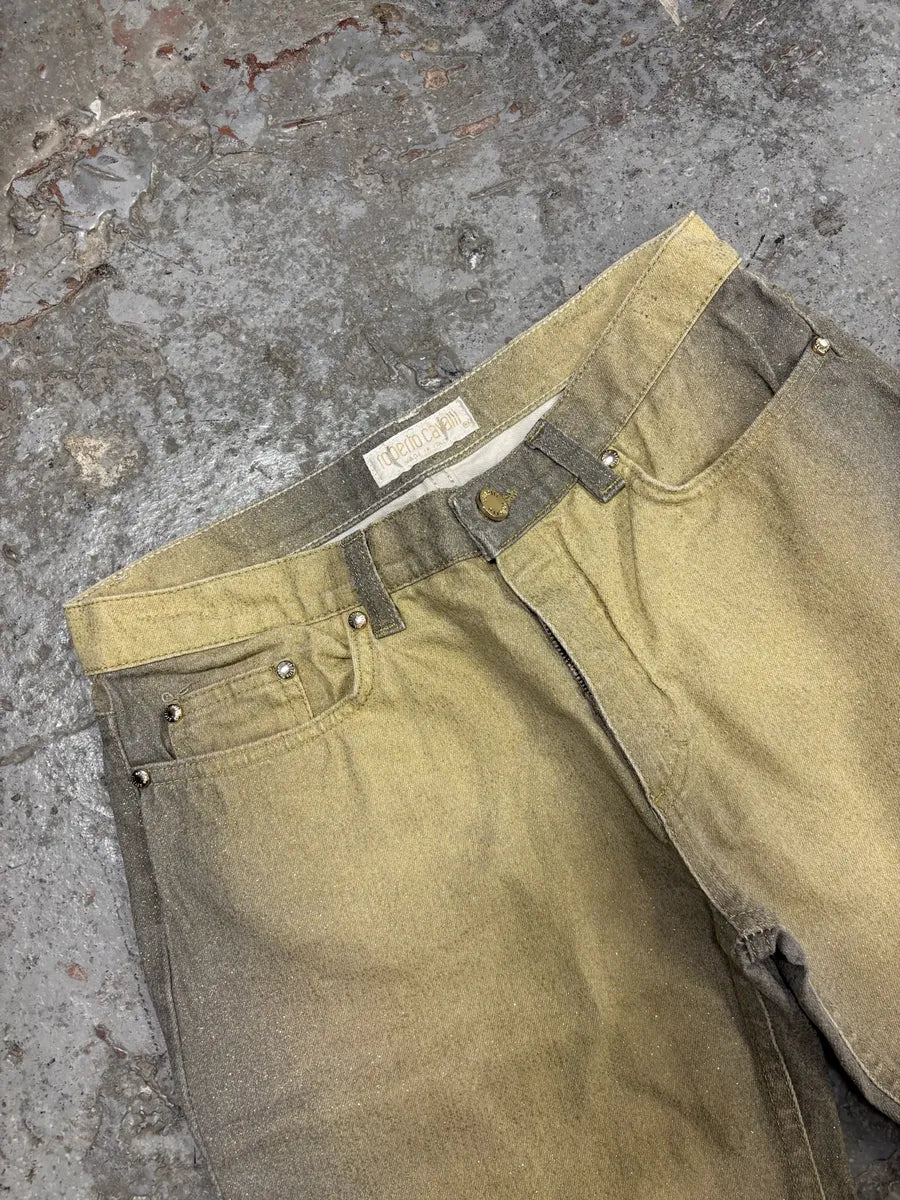 FW1999 Roberto Cavalli Gold Glamour Gradient Pants (S) kBHDUbj 6