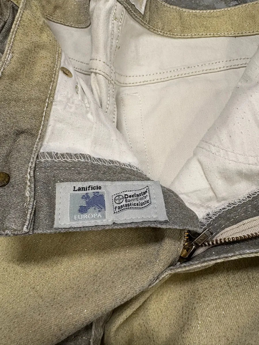 FW1999 Roberto Cavalli Gold Glamour Gradient Pants (S) kBHDUbj 7