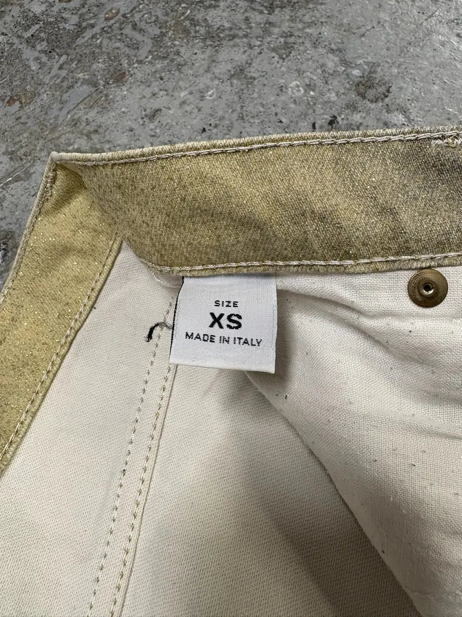 FW1999 Roberto Cavalli Gold Glamour Gradient Pants (S) kBHDUbj 8