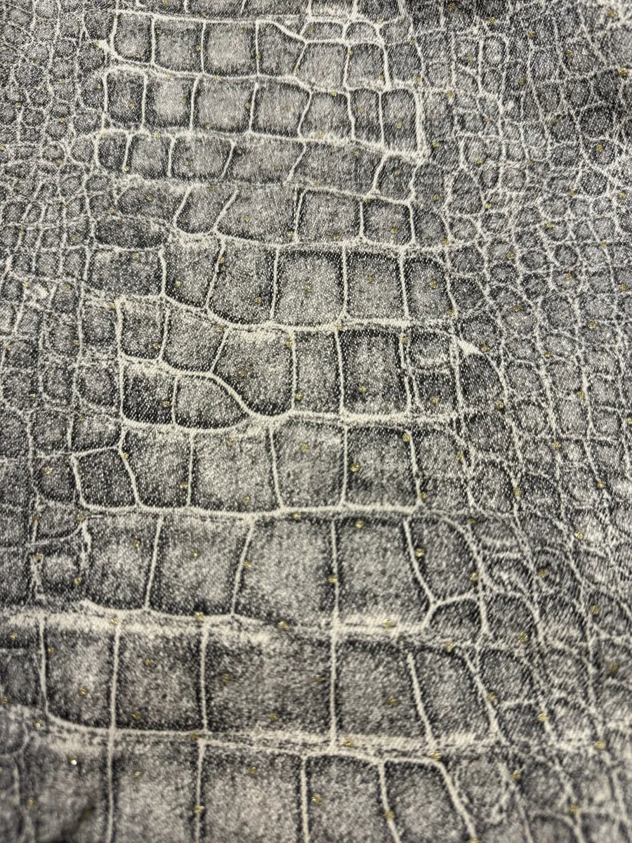 FW1999 Roberto Cavalli Grey Crocodile Effect Legend Pants (S) WMIcBkF 12