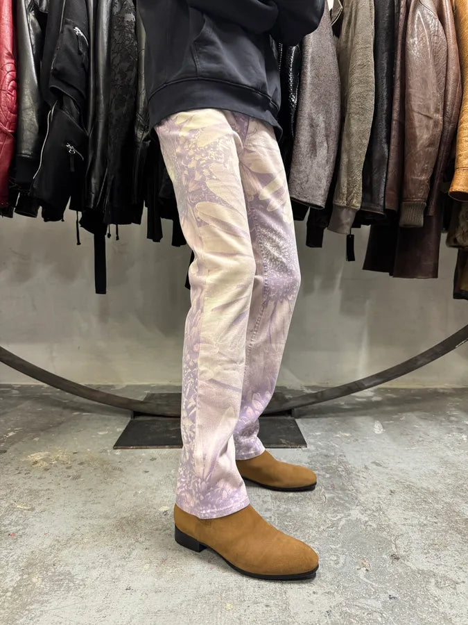 FW1999 Roberto Cavalli Purple Flowers Pants rjblhaI 2