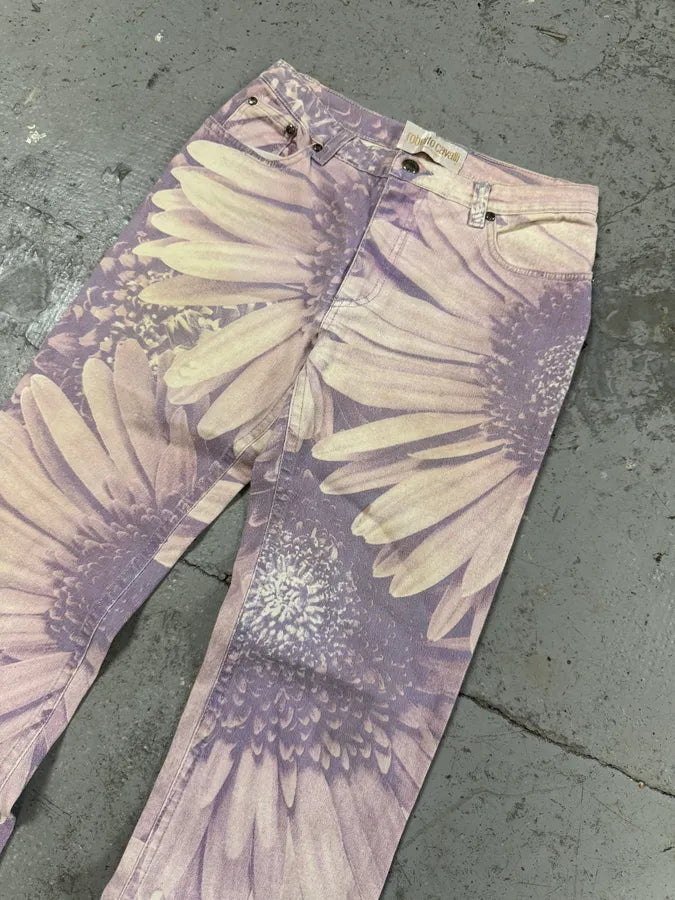 FW1999 Roberto Cavalli Purple Flowers Pants rjblhaI 4