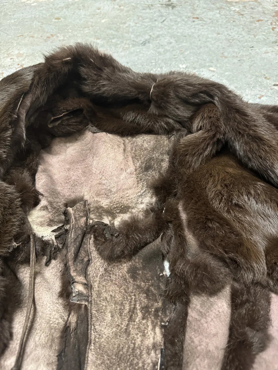 FW1999 Roberto Cavalli Reversible Brown Fur Leather Imperial Jacket (M/L) ShJzZUg 12