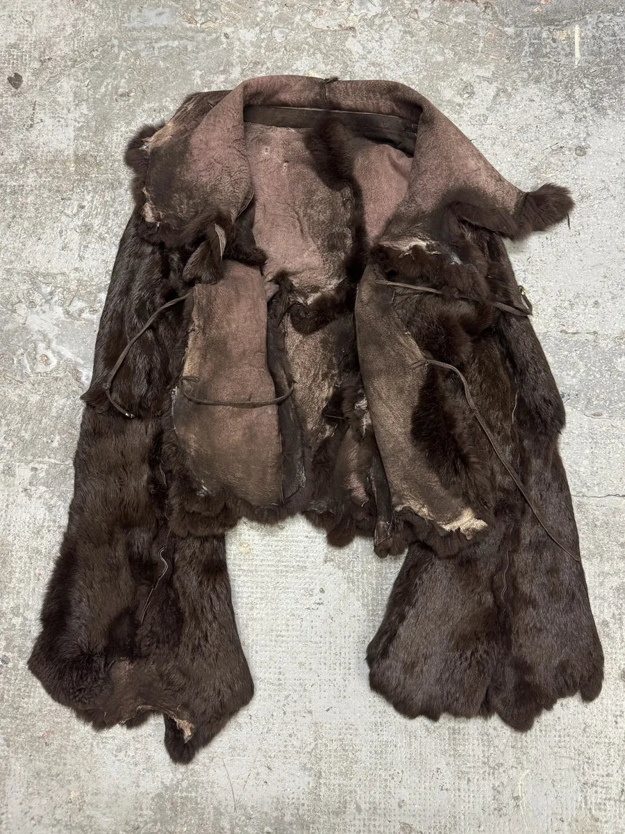 FW1999 Roberto Cavalli Reversible Brown Fur Leather Imperial Jacket (M/L) ShJzZUg 5