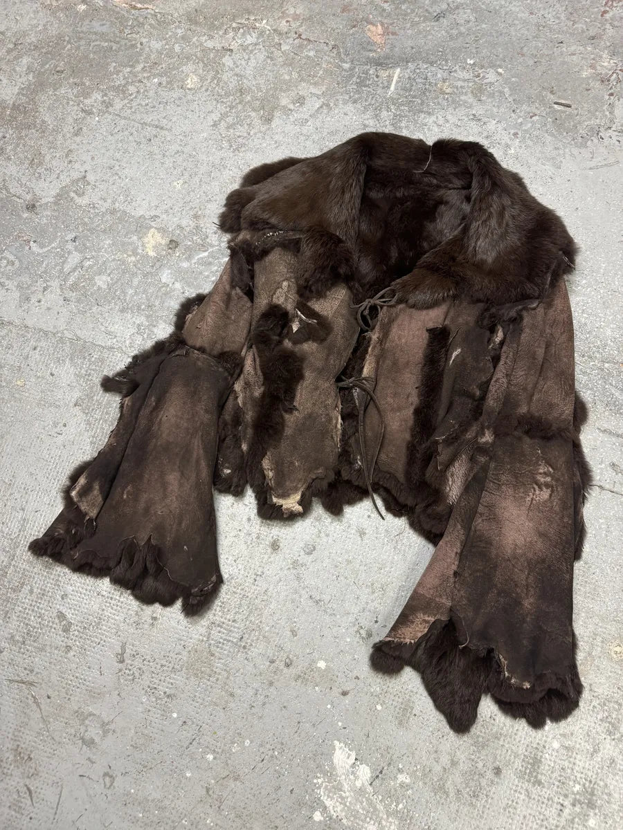 FW1999 Roberto Cavalli Reversible Brown Fur Leather Imperial Jacket (M/L) ShJzZUg 6