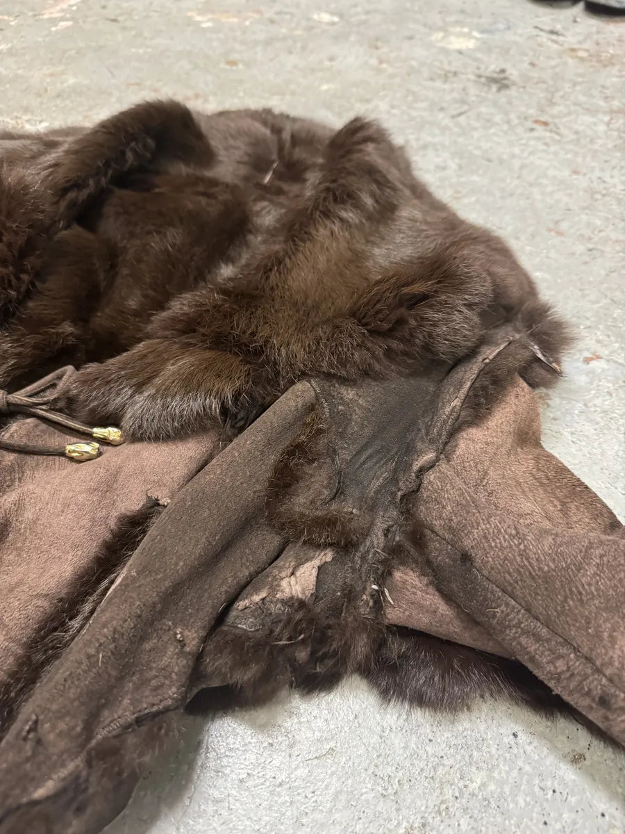 FW1999 Roberto Cavalli Reversible Brown Fur Leather Imperial Jacket (M/L) ShJzZUg 7