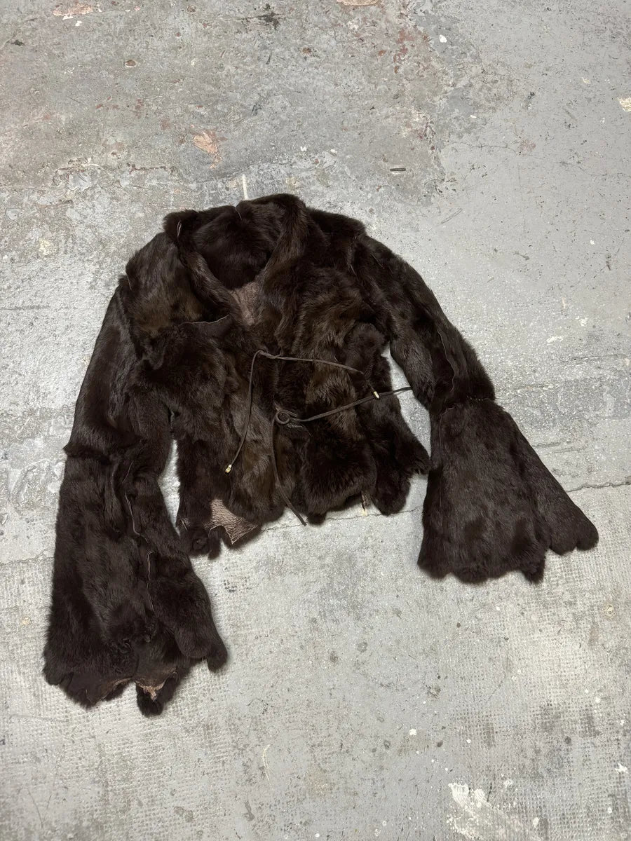 FW1999 Roberto Cavalli Reversible Brown Fur Leather Imperial Jacket (M/L) ShJzZUg 8