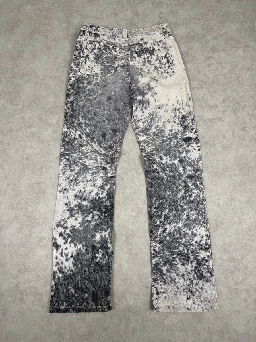 FW1999 Roberto Cavalli White Fury Print Movement Pants iEFibRM 1