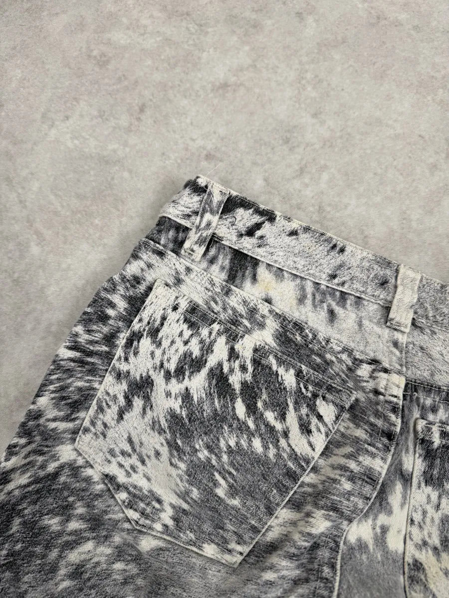 FW1999 Roberto Cavalli White Fury Print Movement Pants iEFibRM 11