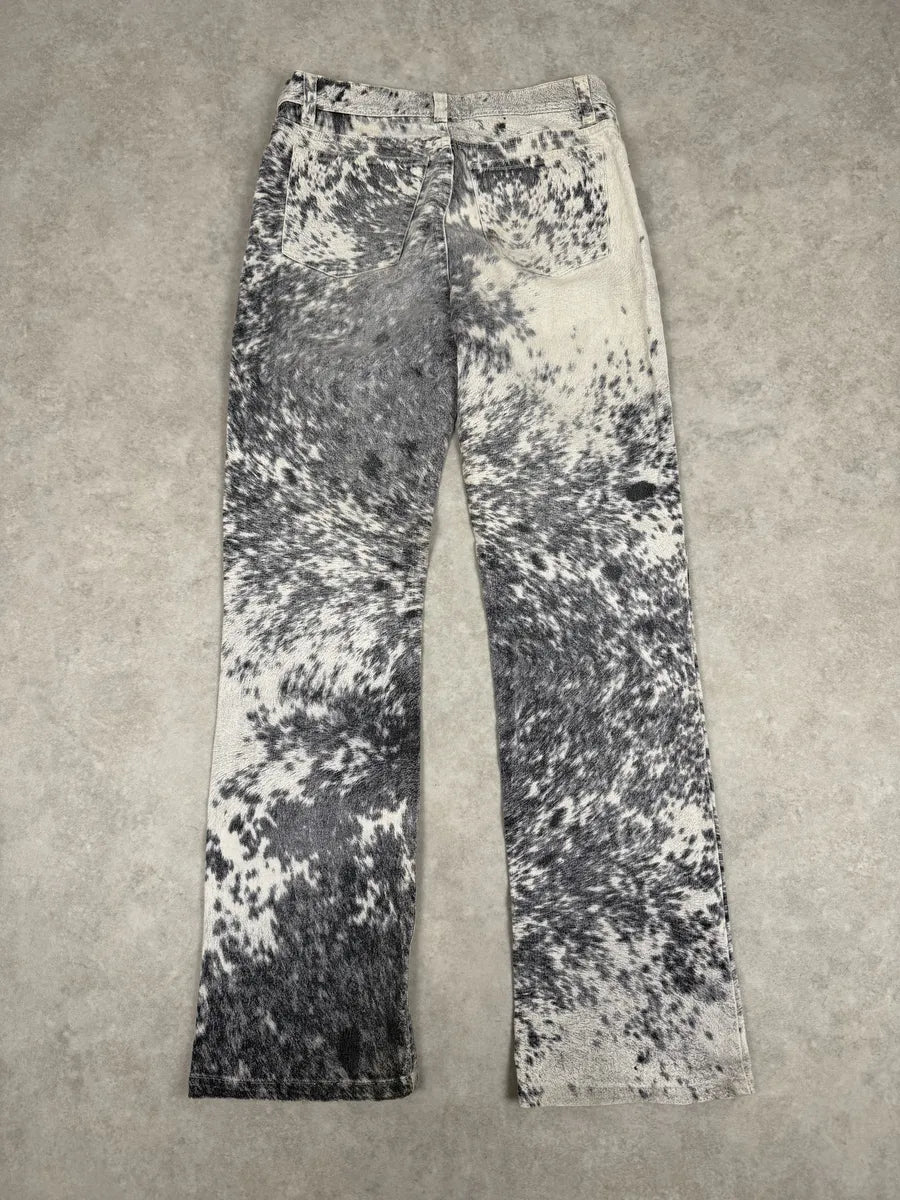 FW1999 Roberto Cavalli White Fury Print Movement Pants iEFibRM 2