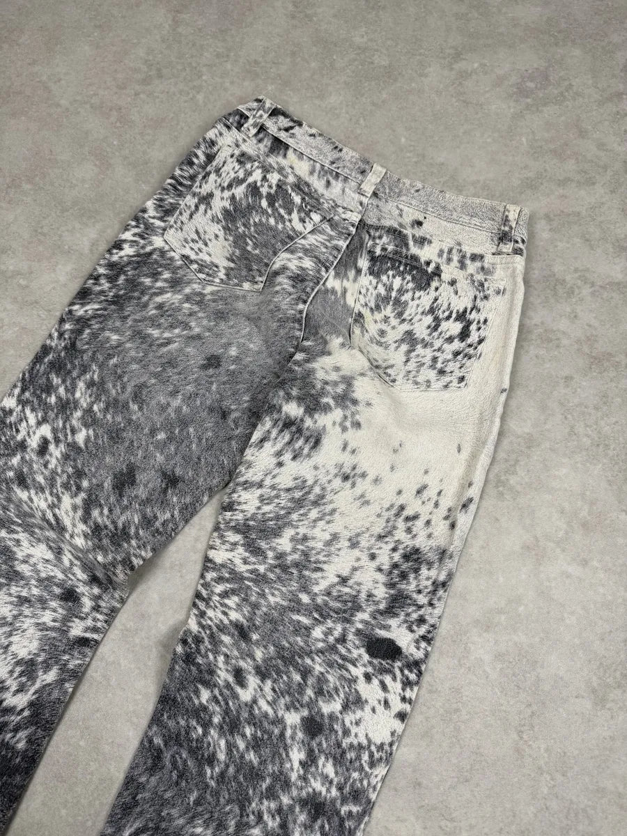 FW1999 Roberto Cavalli White Fury Print Movement Pants iEFibRM 3