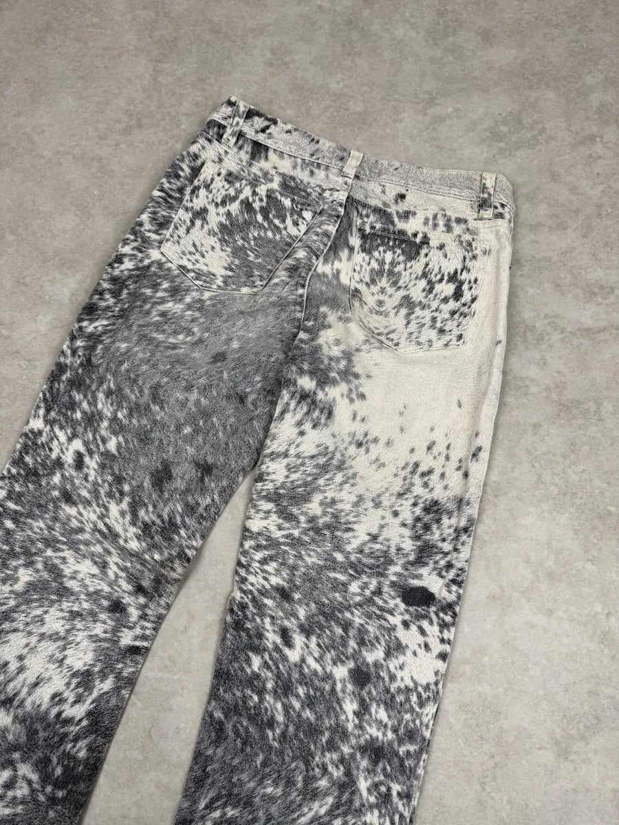 FW1999 Roberto Cavalli White Fury Print Movement Pants iEFibRM 4