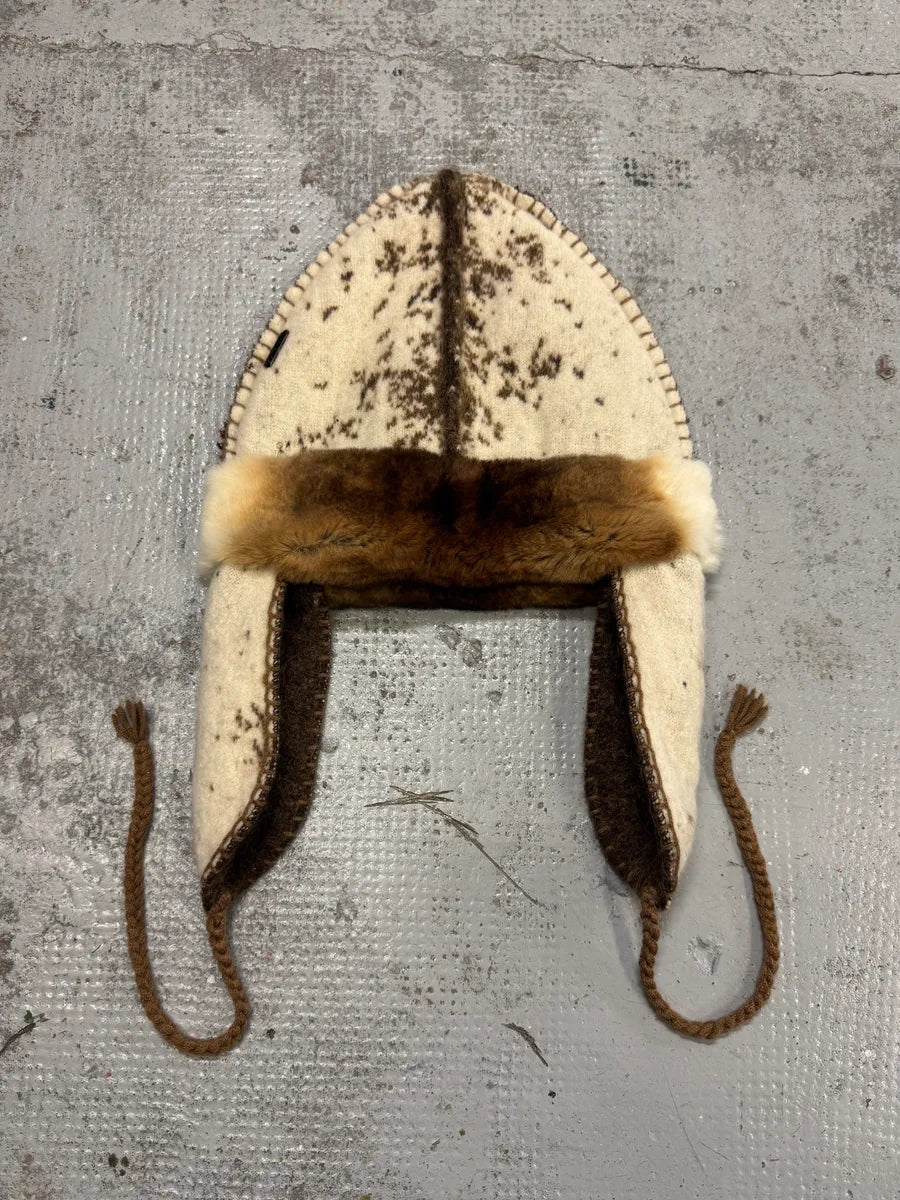 FW1999 Roberto Cavalli Wool Fur Chapka Hat LTNuTIn 0