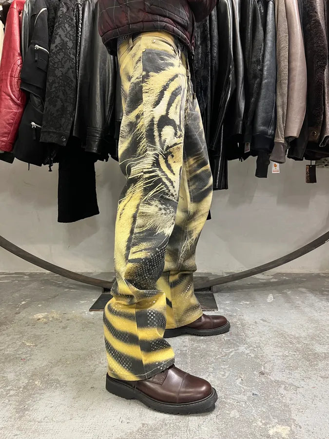 FW2000 Cavalli Yellow Savage Tiger Pants (M/L) UeyXmAX 2