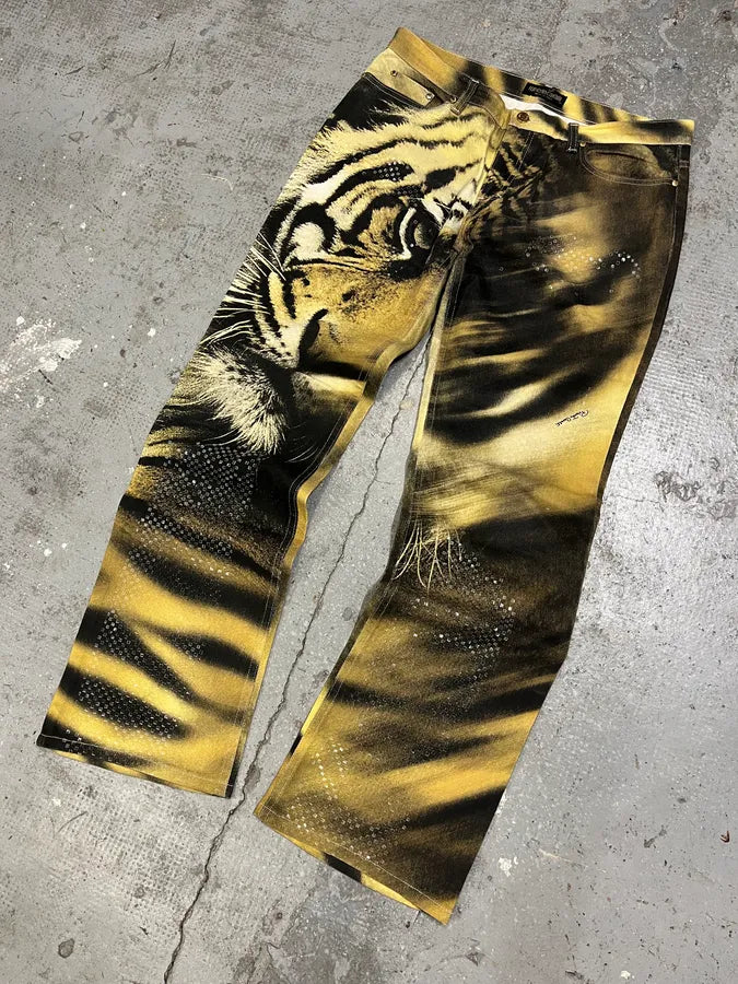 FW2000 Cavalli Yellow Savage Tiger Pants (M/L) UeyXmAX 4