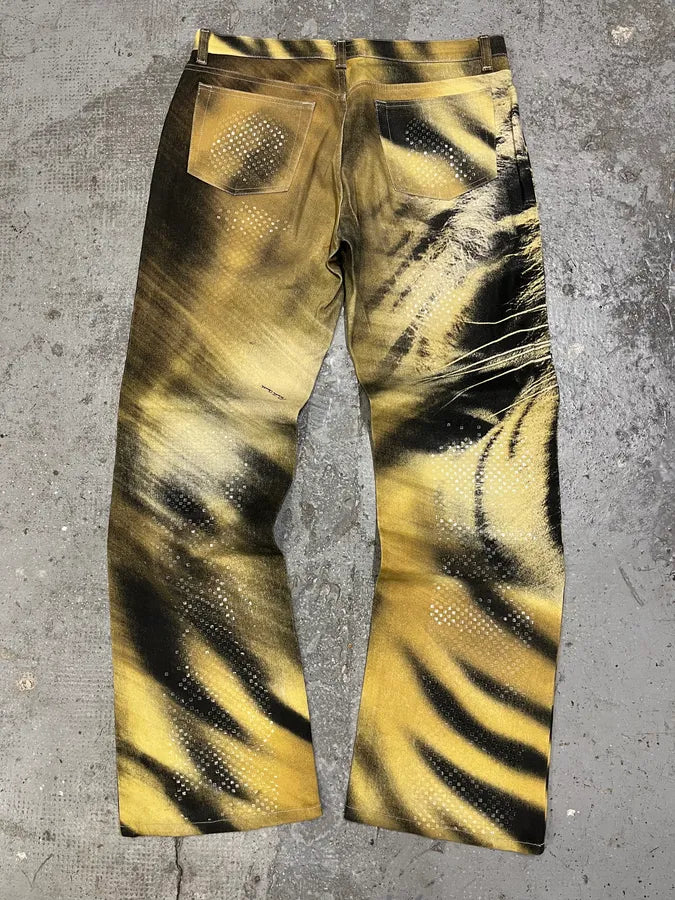 FW2000 Cavalli Yellow Savage Tiger Pants (M/L) UeyXmAX 5