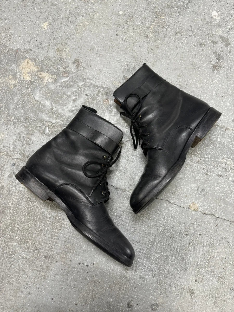 FW2000 Dolce & Gabbana Black Leather Boots tziMfJy 4