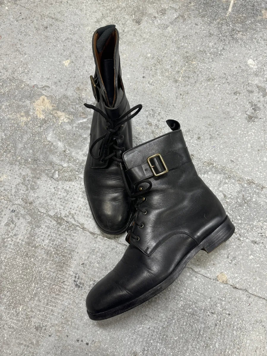 FW2000 Dolce & Gabbana Black Leather Boots tziMfJy 5