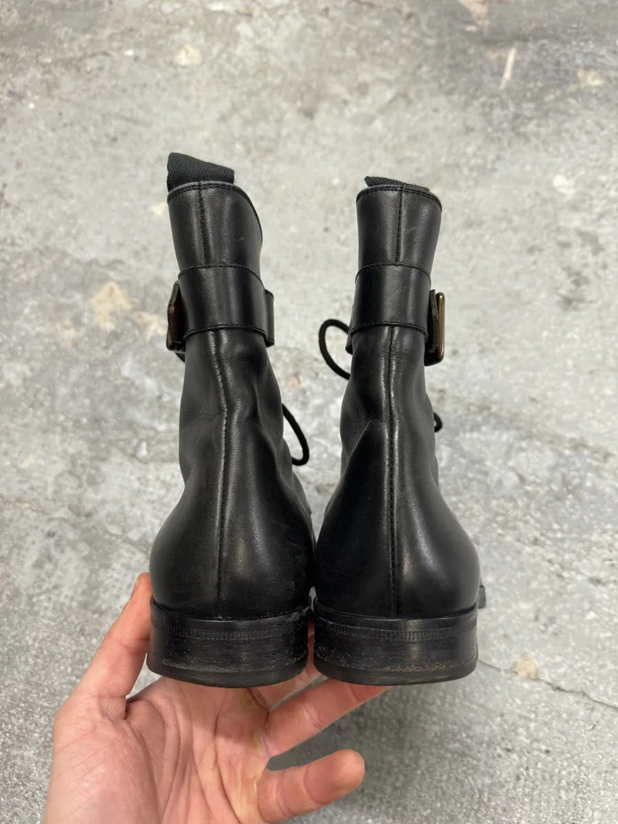 FW2000 Dolce & Gabbana Black Leather Boots tziMfJy 7