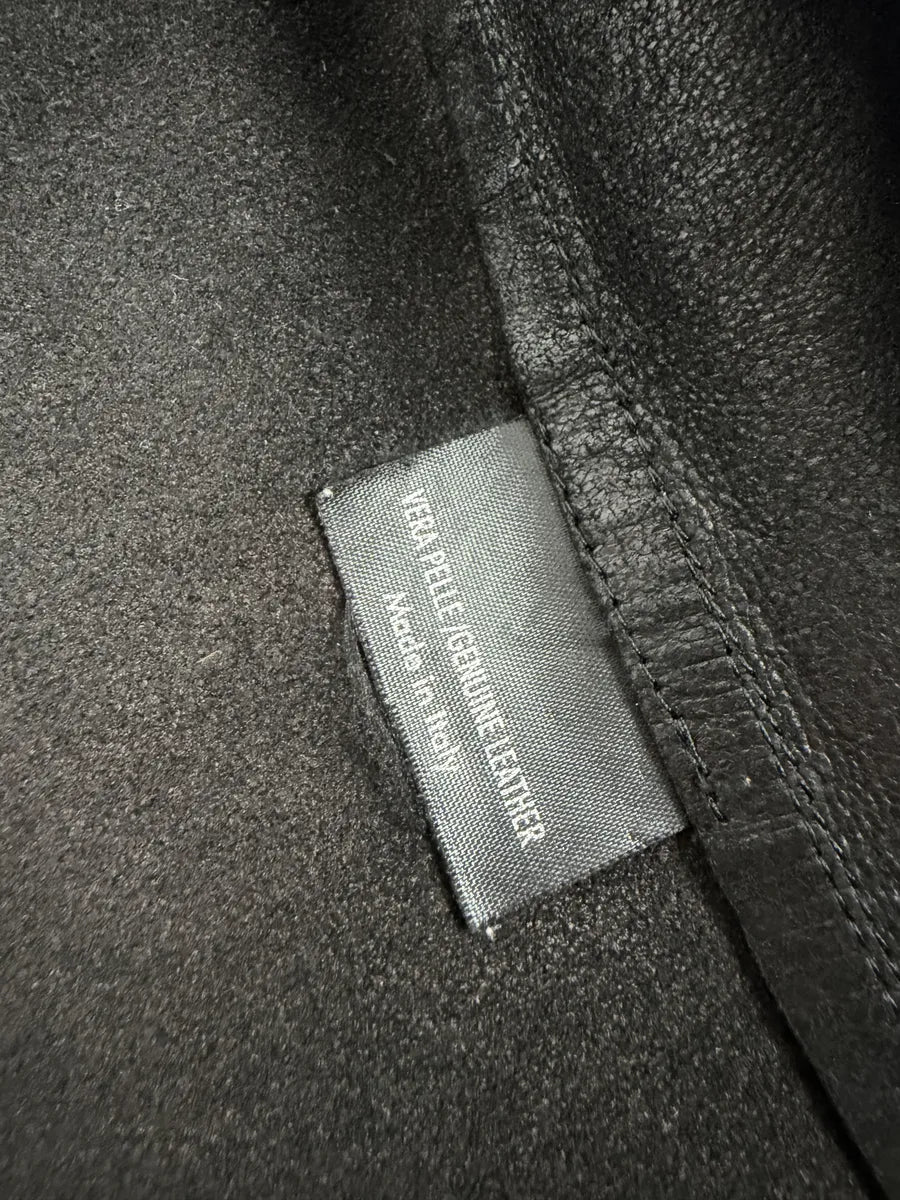 FW2000 Gucci Black Premium Minimalist Leather Jacket sgvsfKT 7