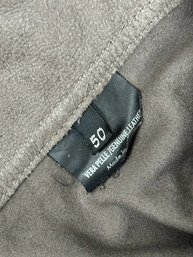 2000s Gucci Grey Suede Asymmetrical Zip Biker Jacket by Tom Ford VdhfhQu 10