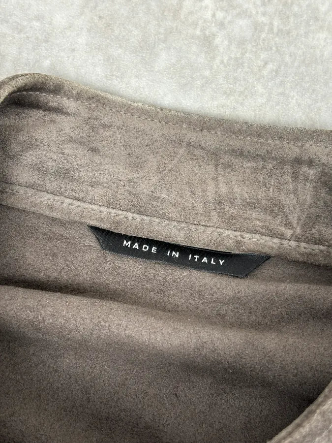2000s Gucci Grey Suede Asymmetrical Zip Biker Jacket by Tom Ford VdhfhQu 8