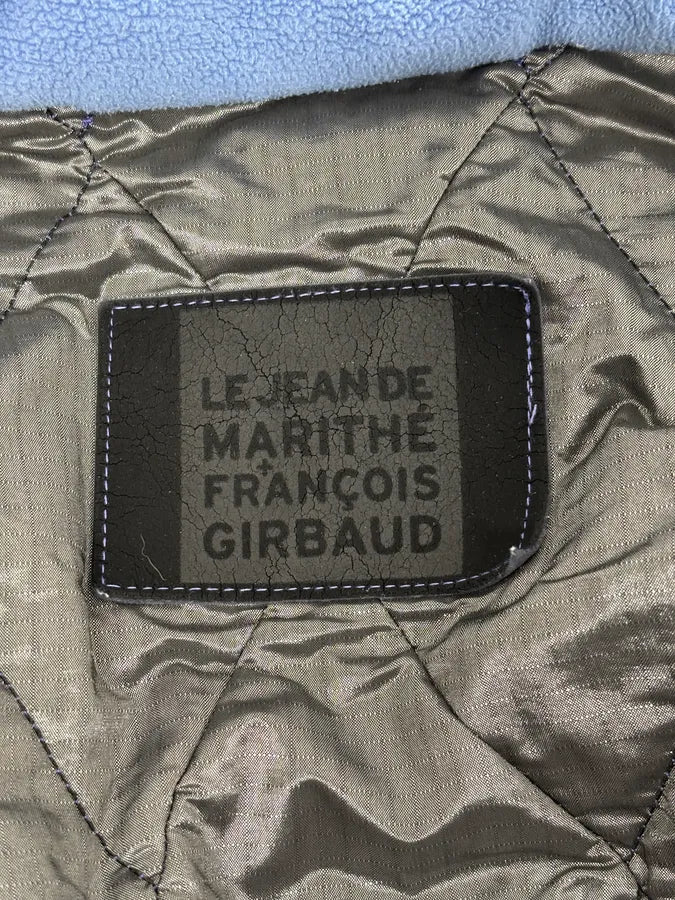 FW2000 Marithé + François Girbaud Light Blue Quilted Geometric Nylon Jacket zrRtPAE 10