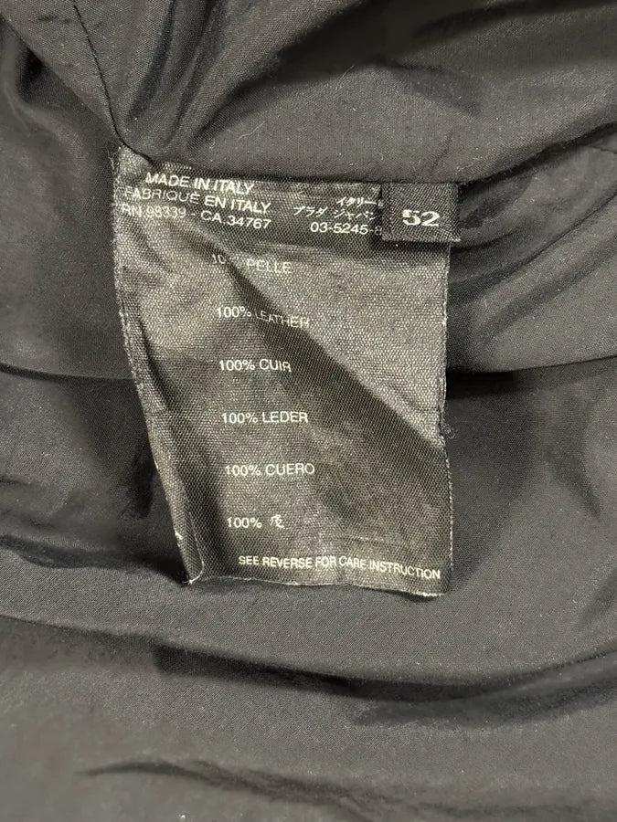FW2000 Prada Black Minimalist Leather Jacket LhiPOdC 9