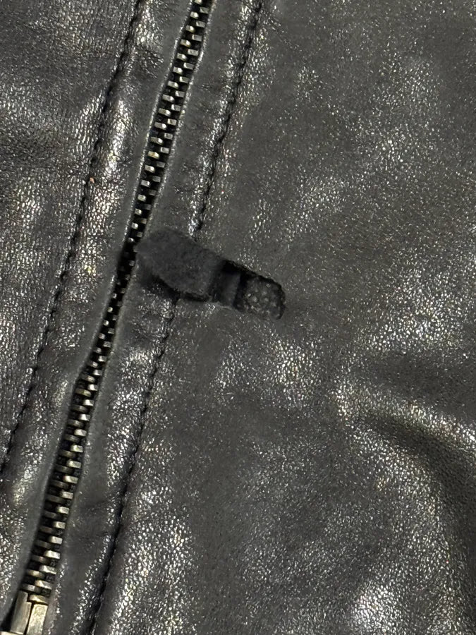 FW2000 Prada Black Minimalist Leather Jacket LhiPOdC 7