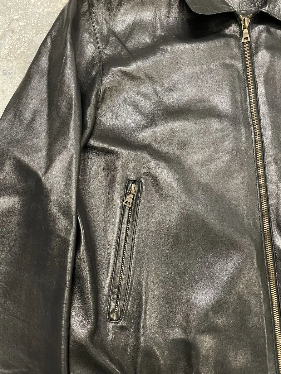 FW2000 Prada Black Pure Leather Jacket (S) 10