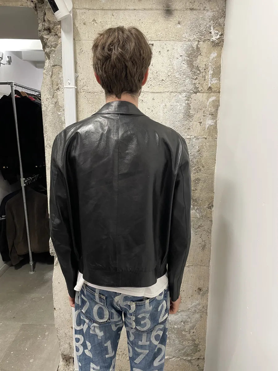 FW2000 Prada Black Pure Leather Jacket (S) 2