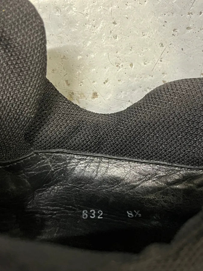 FW2000 Prada Black Strapped Leather Boots XncxeZp 8