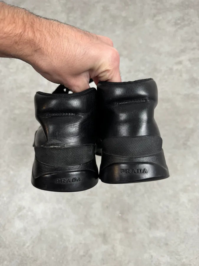 FW2000 Prada Black Vibram Leather Boots wsHotSi 4