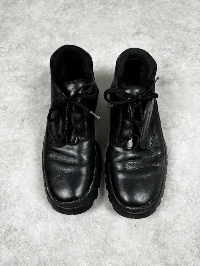 FW2000 Prada Black Vibram Leather Boots wsHotSi 1