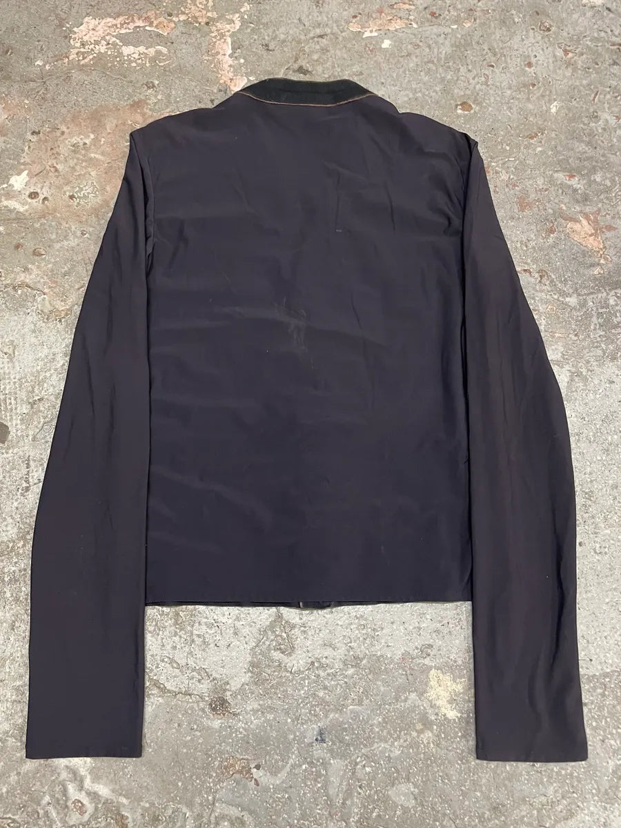 FW2000 Prada Hybrid Leather Cardigan YjNbfXh 5